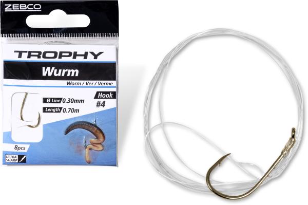 Trophy Worm hook-to-nylon