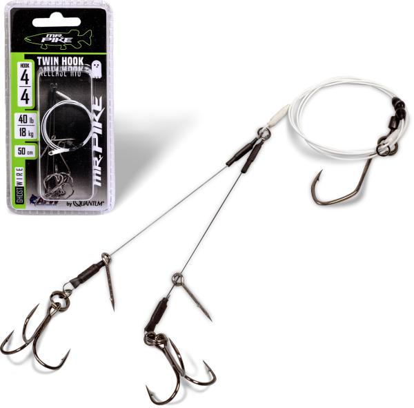 Mr. Pike Ghost Traces Twin Hook-Release-Rig